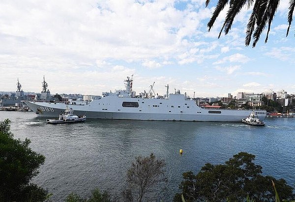 中国军舰访澳停靠悉尼港 澳媒暗指南海所罗门（视频/组图） - 2