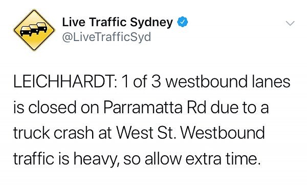 【实时路况】由于交通事故，Parramatta Rd部分车道被封 - 1
