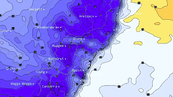 极地寒流即将到达悉尼！周末大幅降温且伴有强风，新州南部或有降雪！ - 2