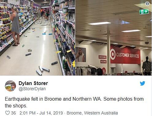 澳洲西北部海域发生6.5级地震！多地震感强烈，超市货架商品散落一地！（组图） - 2