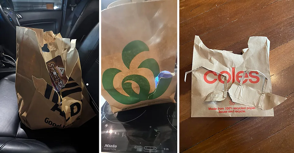 澳洲各大超市纸袋争议！顾客批评：袋子还没离店就烂了（图）- 2