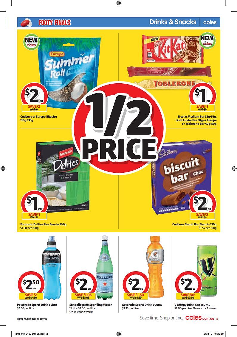 Coles 9月4日-9月10日折扣，大米食用油梦龙冰激凌半价 - 5