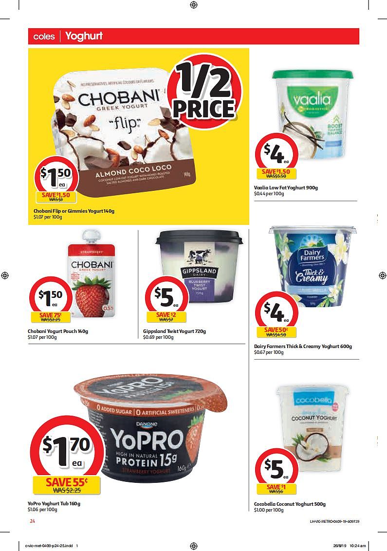 Coles 9月4日-9月10日折扣，大米食用油梦龙冰激凌半价 - 24