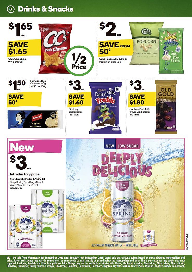 Woolworths 9月4日-9月10日折扣，奶酪肠、提子面包半价 - 8