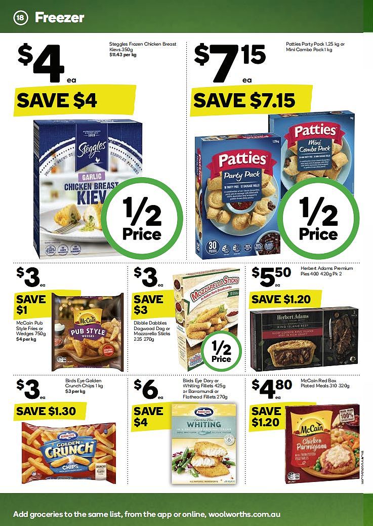 Woolworths 9月25日-10月1日折扣，尿不湿、生虾、鸡柳都半价 - 17