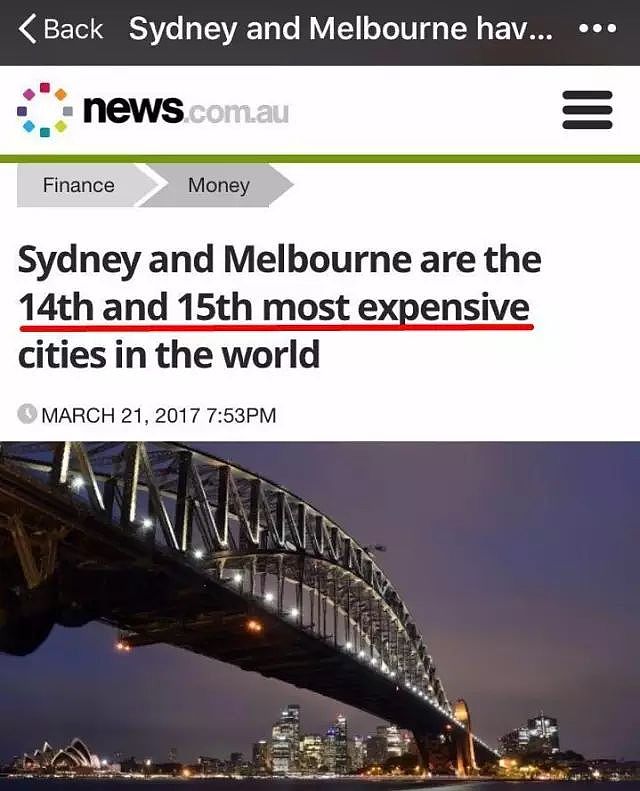 澳洲华人哭晕！悉尼成为“全球最烧钱城市之一”！击败迪拜纽约！学费、房租、物价、签证费…各种暴涨！贵到发指！ - 5