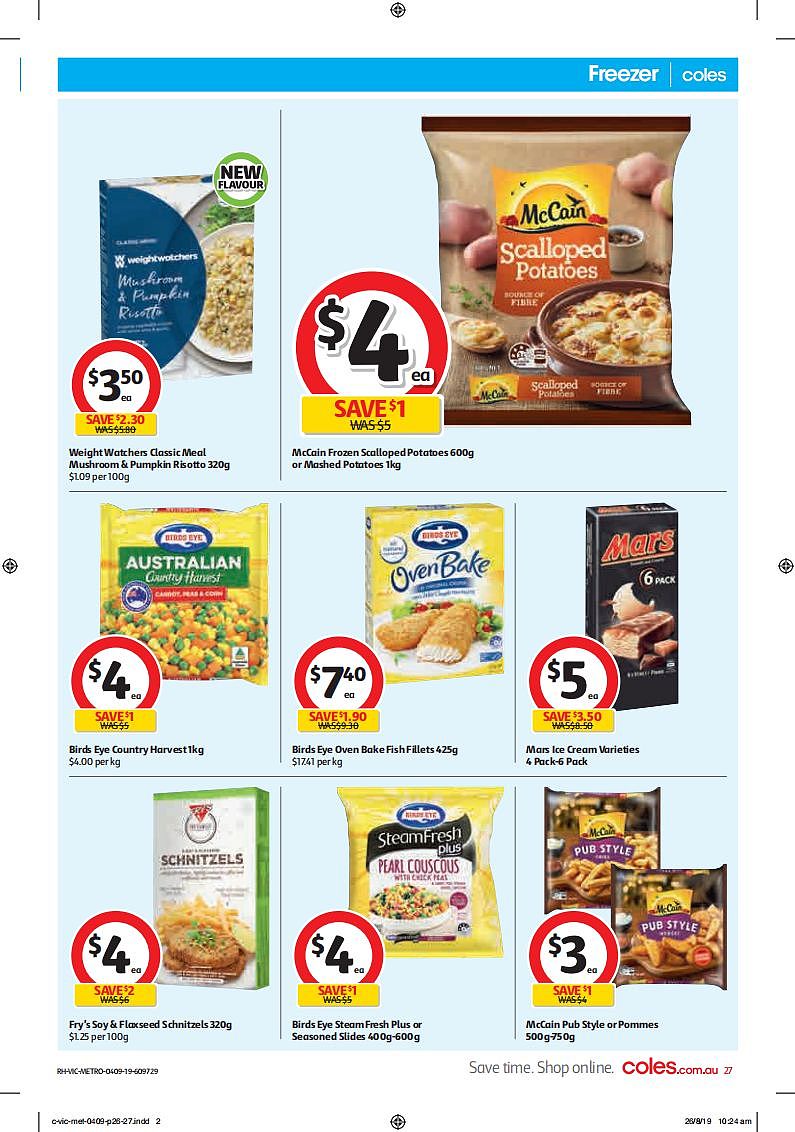 Coles 9月4日-9月10日折扣，大米食用油梦龙冰激凌半价 - 27