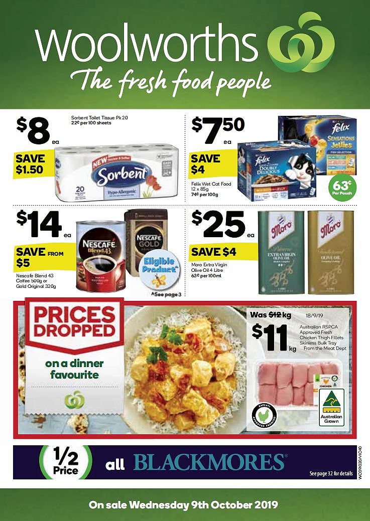 Woolworths 10月9日-10月15日折扣，饺子、冰淇淋、肉派都半价 - 40