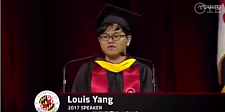 同是马里兰大学的中国留学生 毕业演讲他首先是感恩祖国（视频）