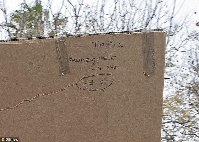 The instructions on the boxes were to deliver the boxes from Parliament House to SydneyÂ 