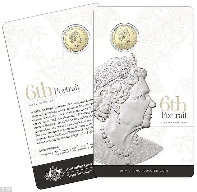 The new look for the Queen was commissioned by the United Kingdom's Royal Mint during a competition won by a Jody Clark