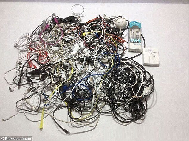 A bundle of USB chords are up for sale for those in desperate need (and for those who love a good 'untangle' task