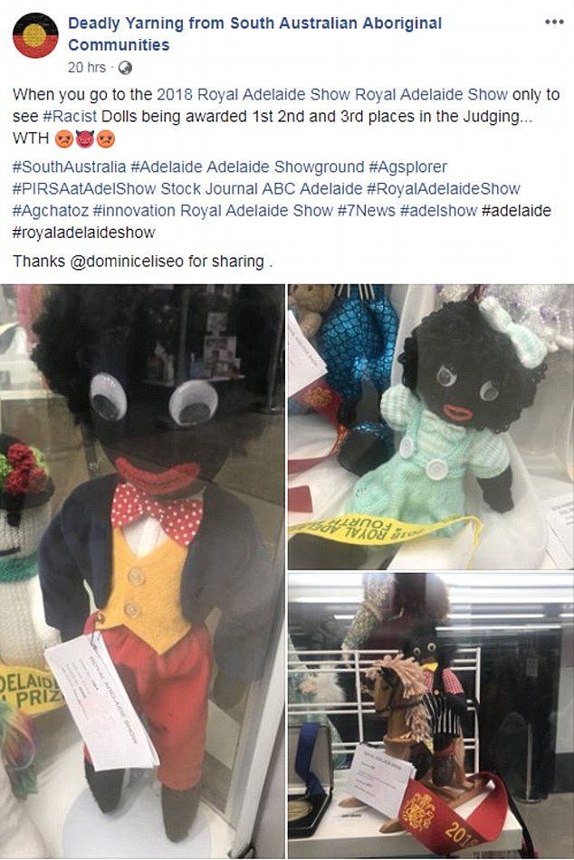 The Facebook page Deadly Yarning from South Australian Aboriginal Communities shared images of the dolls with a caption