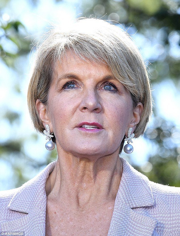 Ms Bishop (pictured) also put her name forward in the spill, but was eliminated in the first round of voting despite polls showing she was the most popular candidate