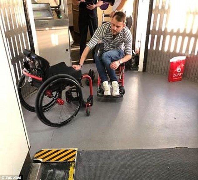 Shane Hryhorec, a Melbourne based businessman, was escorted from a Bali bound flight after crew told him he could not bring his foldable wheelchair on board