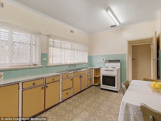The owners of the three-bedroom home (pictured) in the Hotham Hill area have listed the retro abode for between $4.5million and $4.95million - but there's a reason for the hefty price tag