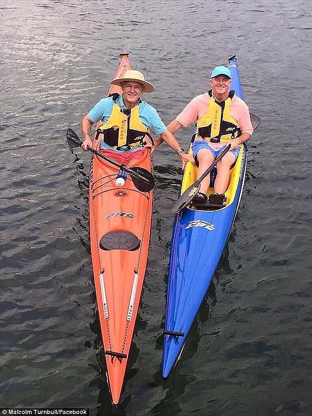 Former New Zealand prime minister John Key (left), who was friends with Malcolm Turnbull (right), has mocked Australia for having a revolving door of national leaders