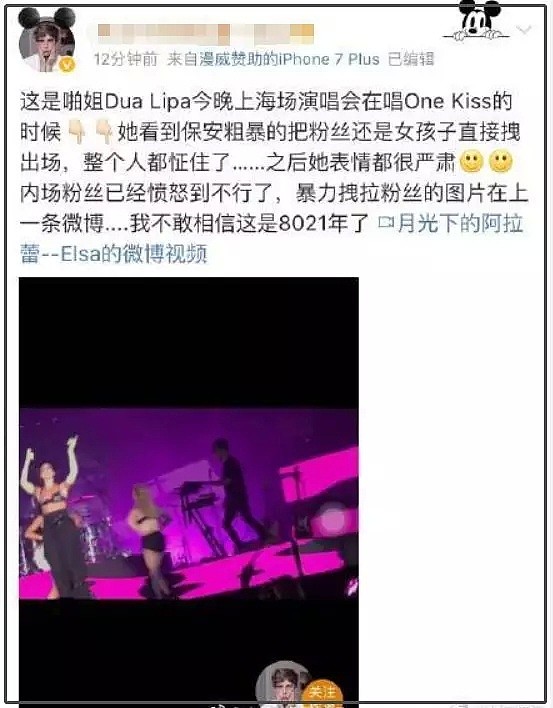 Dua Lipa啪姐上海演唱会，保安把粉丝拖出来暴打！外网疯传，丢脸丢大了…（组图） - 15