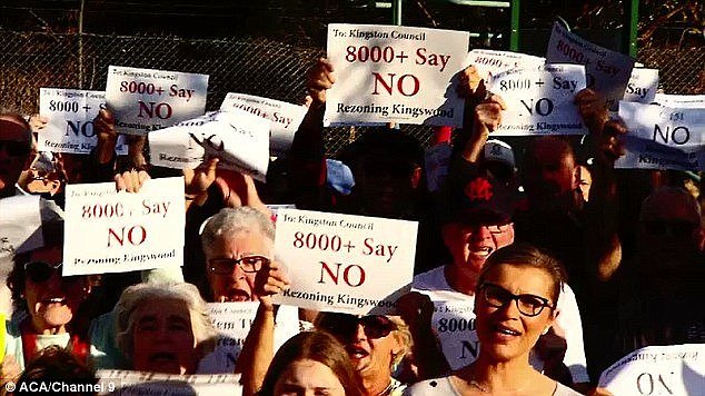 Thousands of angry residents are fighting a proposed development in their quiet suburb fearing it would create an unsustainable population in the area