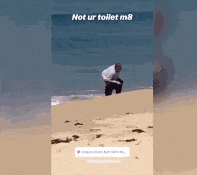 没眼看！澳洲著名海滩上，一名男子居然当众脱下裤子，面朝大海，自由飞“翔”...（视频/组图） - 11