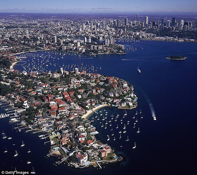 New data has revealed the shocking divide between the country's rich and poor suburbs (pictured; Point Piper in Sydney was identified as an affluent suburb)