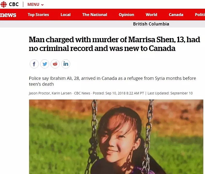 和难民相比，华人不是人？加拿大总理对待13岁华裔女孩的死令人心寒（组图） - 13