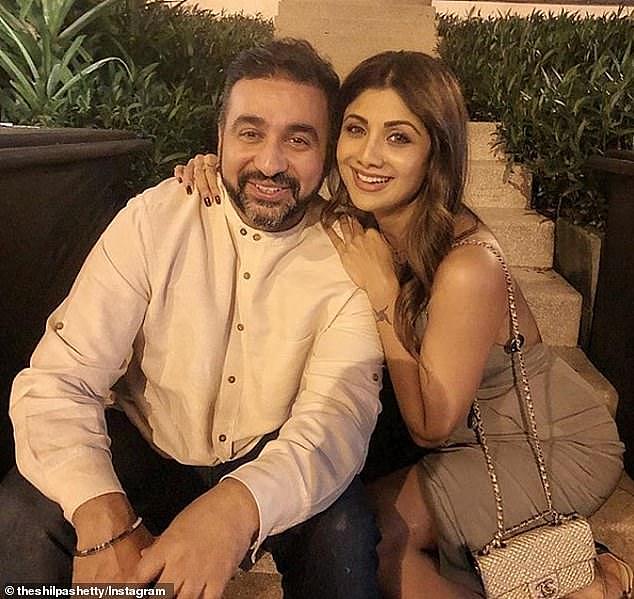 Shetty pictured with her businessman husbandÂ Raj Kundra in a recent photo posted on Instagram