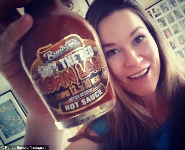 Former TV journalist Renae Bunster, 39, started making S*** The Bed Hot Sauce after a wildly successful crowd-funding campaign, which raised over $250,000Â 