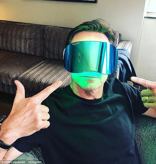 So that's his secret! Hugh revealed one of his anti-ageing secrets sharing an Instagram photo of himself using the Genius Light by beauty brand,Â Talika, last month