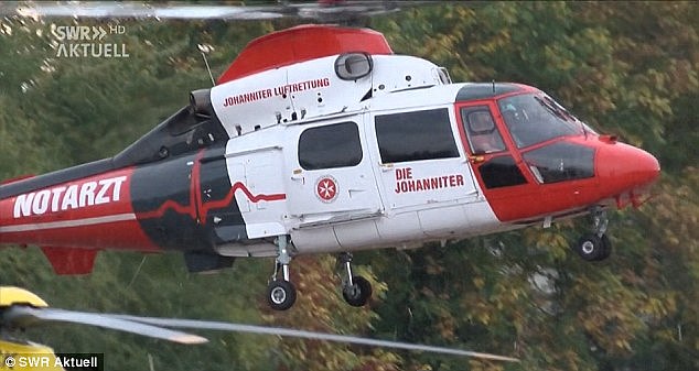 Five rescue helicopters and seven ambulances raced to the scene in the small southwestern town of Hockenheim