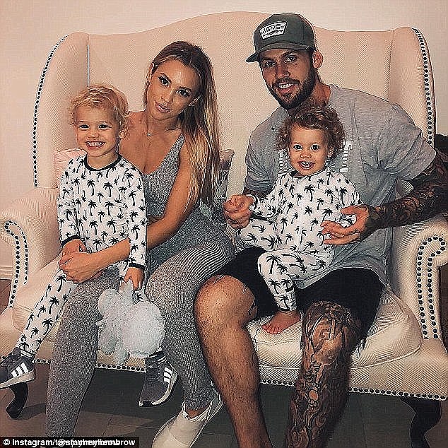'Circumstances change and people change too':Â  Tammy's trip to Fiji follows her interview with Jute magazine, in which she discussed her failed engagement to Reece Hawkins, 24. Pictured with theirÂ Saskia, two, and Wolf, three