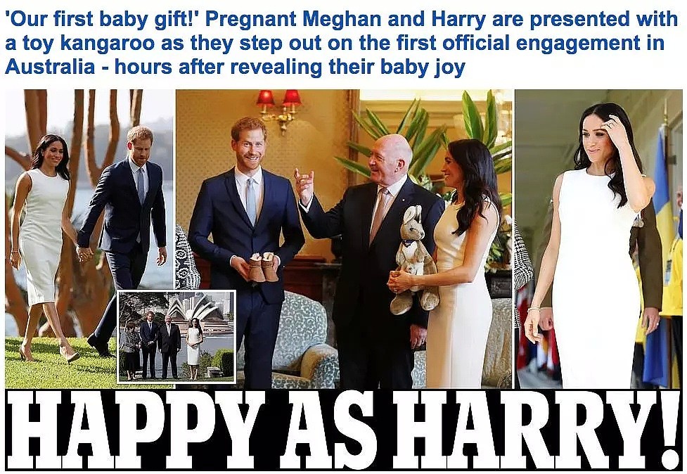 哈里夫妇在悉尼宣布重大喜讯！梅根确认怀孕！全球网友都开心炸了！还预测了孩子的模样...（组图） - 1