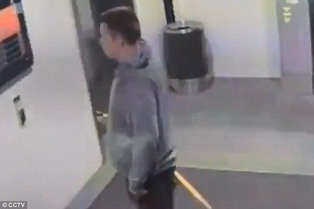 A CCTV image released by police of a man, believed to be Jonathan Dick, inside the shopping centre before the alleged murder