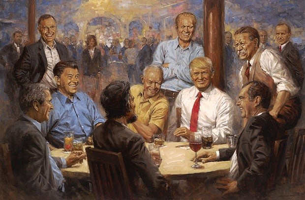 特朗普在白宫挂了一幅“跨时空”油画，社交网络炸开了锅（组图） - 1