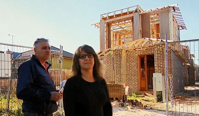 Melbourne couple, Paula and Tom, paid the builder $280,000 to build three units on their Melbourne property but instead have been left with an unfinished construction site they will have to pull downÂ 