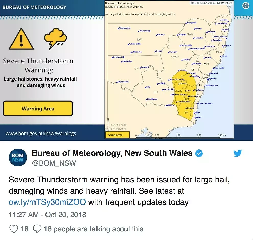 悉尼人注意！雷暴席卷全城，已有人被雷劈死！飓风、暴雨、冰雹，这个周末注意安全！（视频/组图） - 9