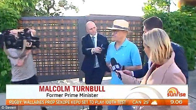 Mr Turnbull was setting out from his home at Point Piper a harbour-side suburb in Sydney, for a walk with wife Lucy this morning when he revealed why he stayed silent during the Wentworth by-election
