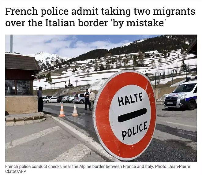二货法国宪兵把俩难民扔在意大利边境就跑，又开始上演互相伤害的戏码了…（组图） - 4