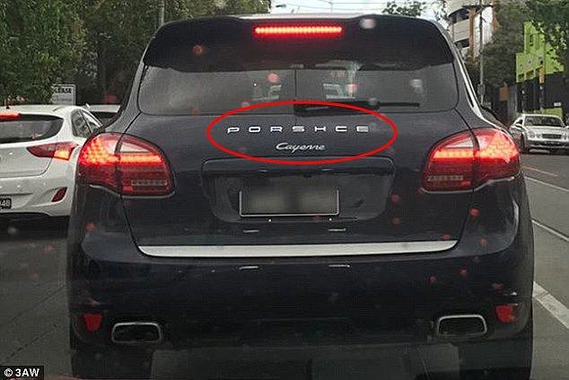The car's manufacturers, who no doubt have some explaining to do, spelled 'Porsche' as 'Porshce' on the back of the vehicle