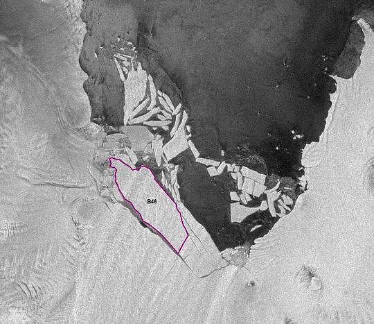 南极冰川大幅度崩裂 一个月消失一个县（组图） - 1