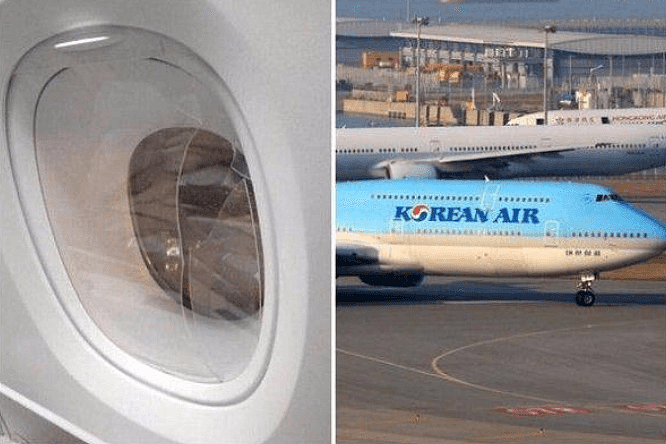 因为空姐不给酒喝，31岁韩裔美籍男失控，拿平板砸碎客机舷窗！（组图） - 1