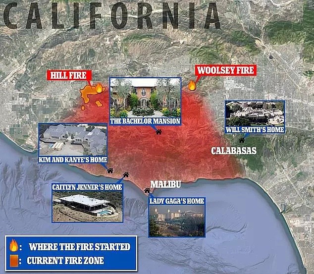 卡戴珊家被烧，可儿前夫被迫撤离！加州大火已造成，25人死亡110人失踪！留学生全部安全撤离！（组图） - 40