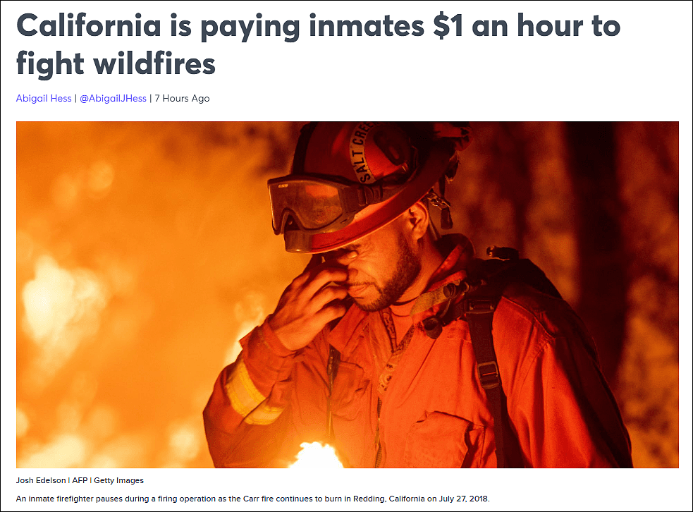 加州出动200囚犯救火：时薪1美元，还能减刑（组图） - 1