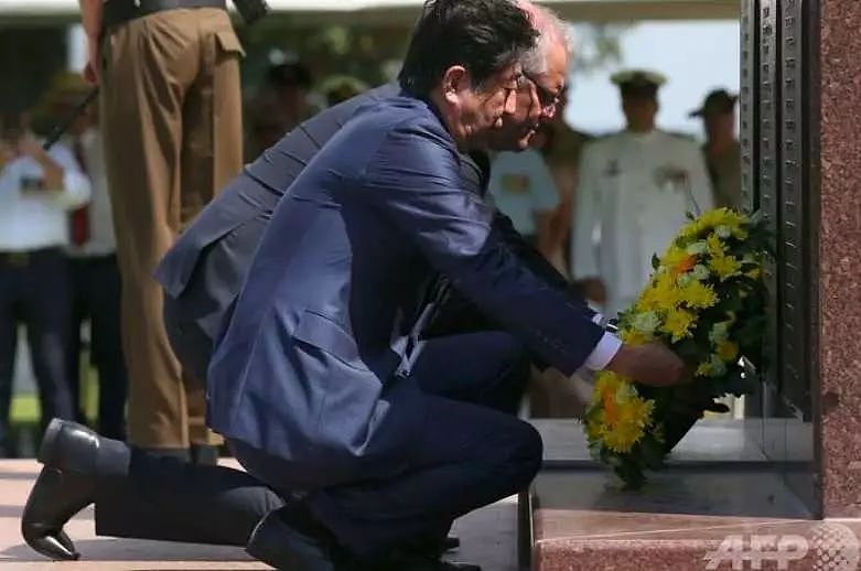 悼念被日军轰炸澳洲死难者：澳总理下跪 安倍下蹲（图） - 1