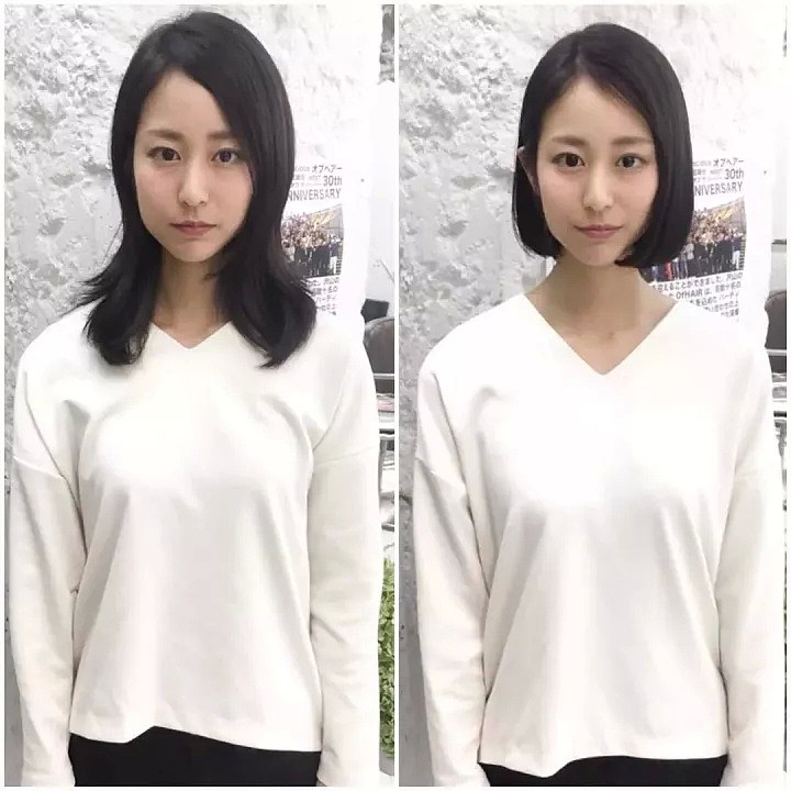 日本妹子剪完短发的前后对比，短发果然有毒！（组图） - 22