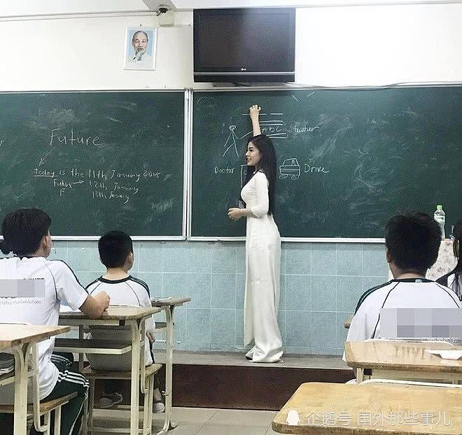 越南最性感英语老师 因太美学生抢着要上她的课（组图） - 1