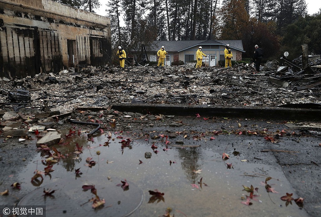 加州山火已致84人死亡，降雨又带来泥石流（组图） - 2