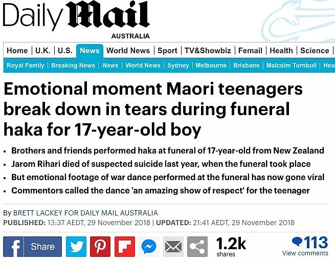 新西兰17岁少年自杀，葬礼上亲友这个举动上热搜！中国网友：不怕诈尸？（组图/视频） - 1
