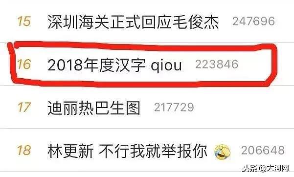 2018年度汉字念“qiou”？网友评论亮了……