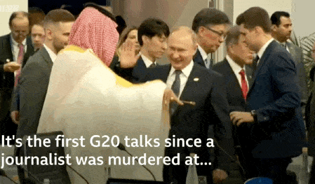 沙特王储的G20之行，谁给了他冷眼、击掌和耳语